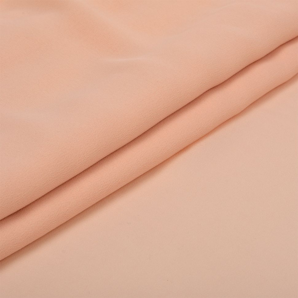 Ткань креп-шифон арт.TBY.8021-042 плот.105г/м2 100% ПЭ шир. 150см цв.42 нежно персиковый уп.5м