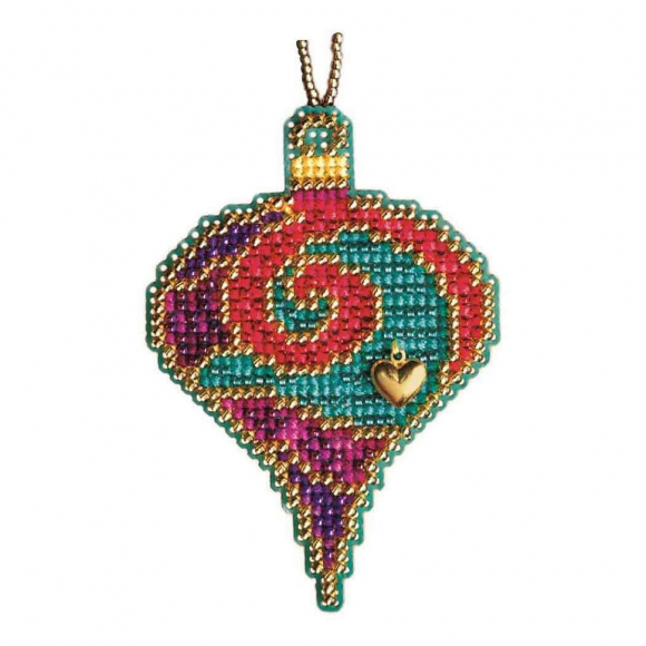 Набор для вышивания бисером MILL HILL Гранатовая спираль 5х8 см