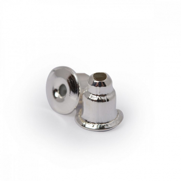 Зажим для сережек MAGIC 4 HOBBY арт.MH.111948-2 цв. серебро 5х4 мм  уп.200 шт