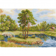 Рисунок на канве МАТРЕНИН ПОСАД арт.37х49 - 1679 Речная заводь