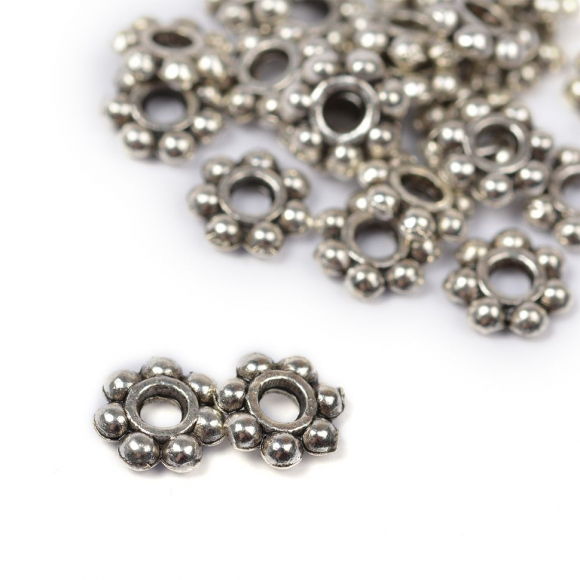 Разделители для бусин MAGIC 4 HOBBY арт.MH.111950-2 цв. серебро 6мм уп.100 шт