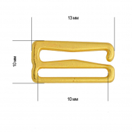Крючок для бюстгальтера металл TBY-8261 d10мм, цв.05 золото, уп.100шт