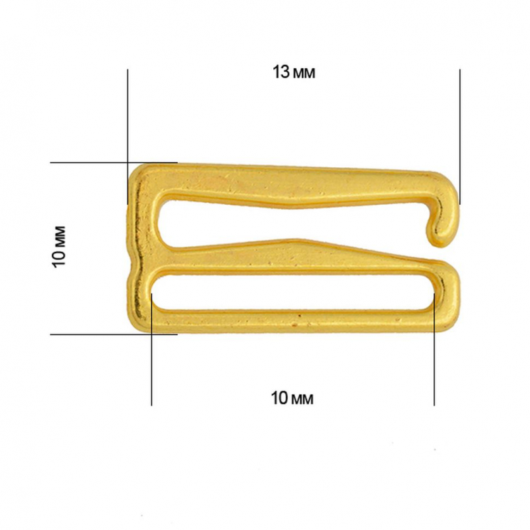 Крючок для бюстгальтера металл TBY-8261 d10мм, цв.05 золото, уп.100шт