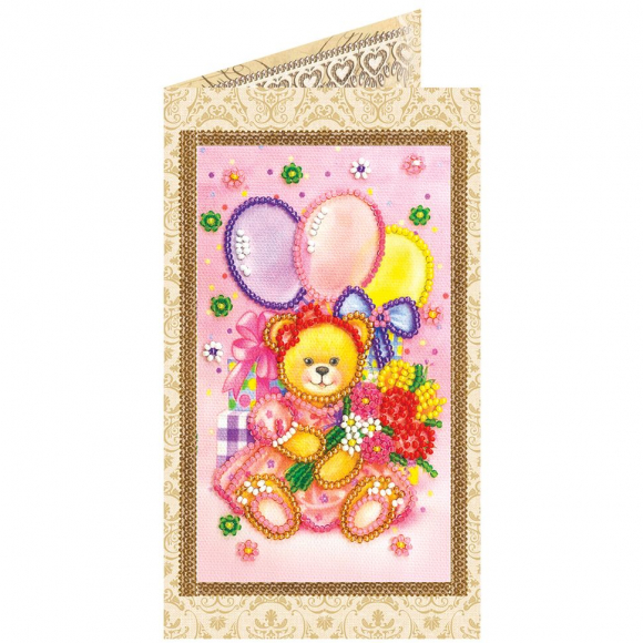 Набор для вышивания бисером АБРИС АРТ арт. AO-126 Праздник детства 8,4х14см