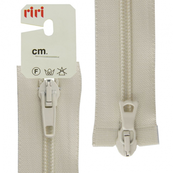 79959_Молния спираль, разъёмная 2 замка, 6 мм, 80 см, цвет 2111, бело-бежевый светлый