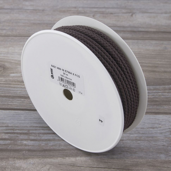 32998_Шнур PEGA хлопковый, цвет коричневый, 5,3 мм 32998_Шнур PEGA хлопковый, цвет коричневый, 5,3 мм