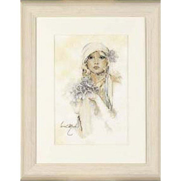 Набор для вышивания LANARTE арт.PN-0008013 Женщина в белом 30х20 см