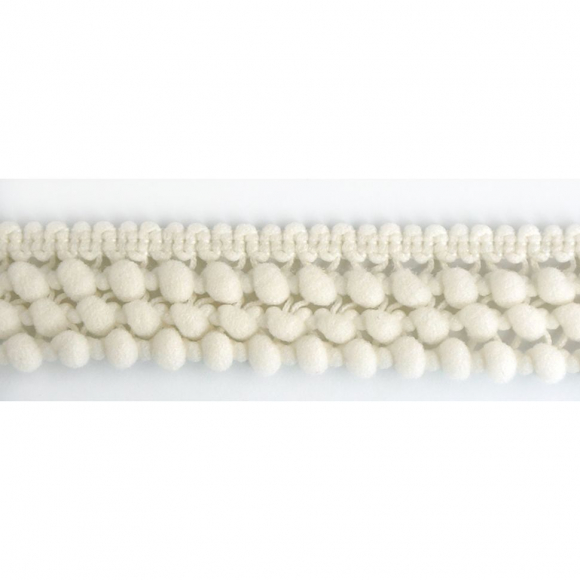 107150_Тесьма с помпонами трехрядная, цвет молочный