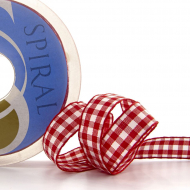 20173_Лента с рисунком клетка SAFISA, 16(18) мм, 25 м, цвет 14, красный