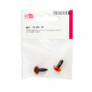 19433_Глазки пластиковые на ножке, цвет янтарный, диаметр 12 мм