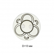 Пуговицы полиэстер CY 3237 цв.черный/белый 20L-12,5мм, 2 прокола, 50 шт