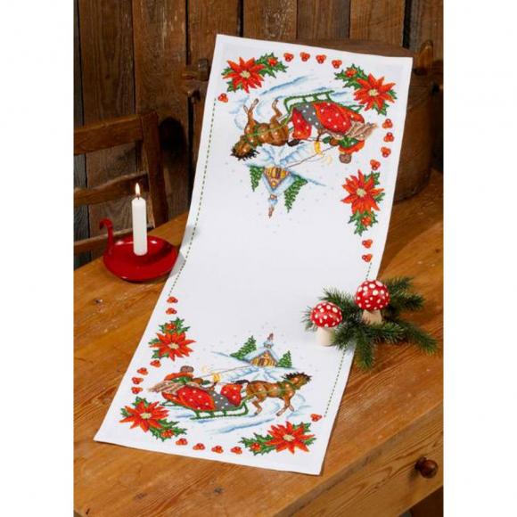 Набор для вышивания PERMIN арт.68-7277 Дорожка Церковь 34х89 см