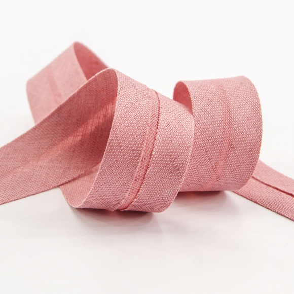 Косая бейка хлопок/лён, 20 мм, 20 м, цвет 36, клубничный мусс
