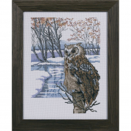 Набор для вышивания PERMIN арт.90-9317 Сыч 29х37 см