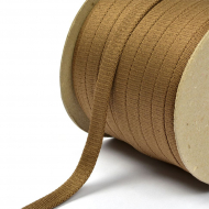 Шнур плоский полиэфир 12-15мм арт. 06с2341 цв. т.бежевый уп.50м