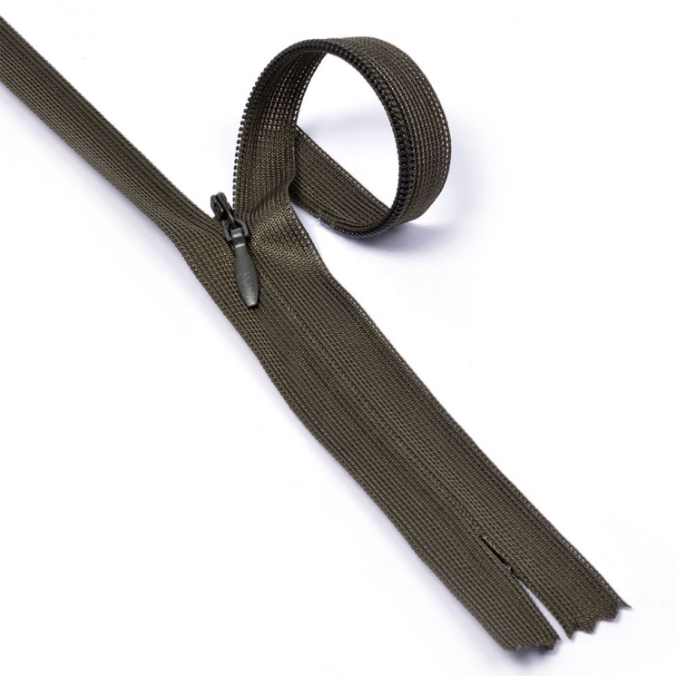 Молния MaxZipper пласт. потайная №3 20см н/р цв.F328 хаки уп.50шт