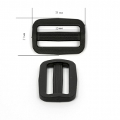 Пряжка двухщелевая арт.8826 25мм черный уп.2000шт Пряжка двухщелевая арт.8826 25мм черный уп.2000шт