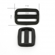 Пряжка двухщелевая арт.8826 25мм черный уп.2000шт Пряжка двухщелевая арт.8826 25мм черный уп.2000шт