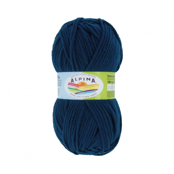Пряжа ALPINA MARTA (100% тактифил) 5х100г/120м цв.011 морская волна
