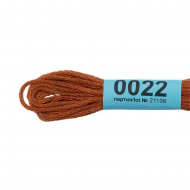 Нитки для вышивания Gamma мулине (0001-0206) 100% хлопок 24 x 8 м цв.0022 св.коричневый