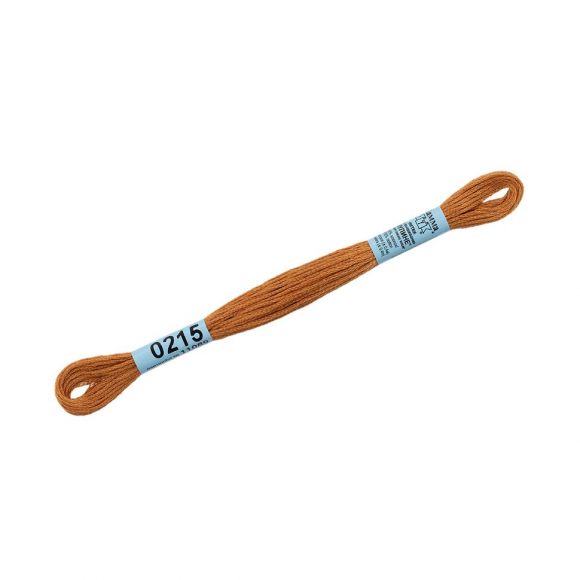 Нитки для вышивания Gamma мулине (0207-0819) 100% хлопок 24 x 8 м цв.0215 золотисто-коричневый