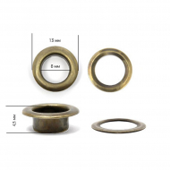 Люверсы сталь ТВ №5 (? 8мм, h 4,5) цв. антик уп. 1000шт