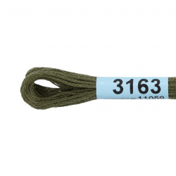Нитки для вышивания Gamma мулине (3071-3172) 100% хлопок 24 x 8 м цв.3163 коричневый хаки