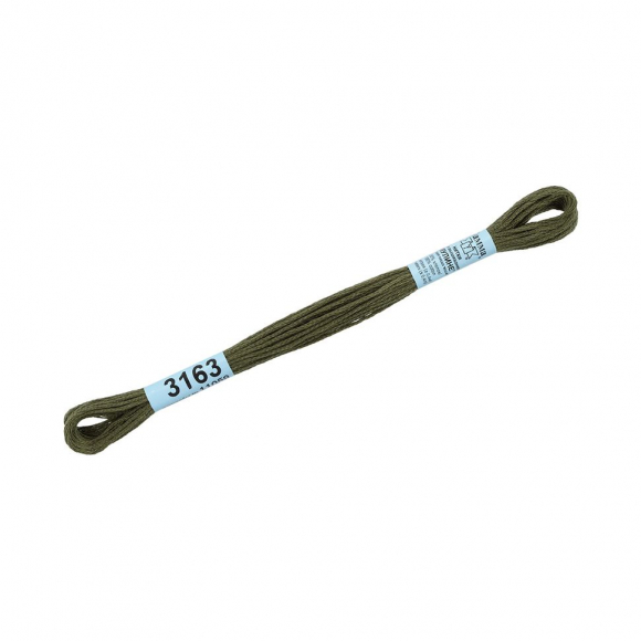 Нитки для вышивания Gamma мулине (3071-3172) 100% хлопок 24 x 8 м цв.3163 коричневый хаки