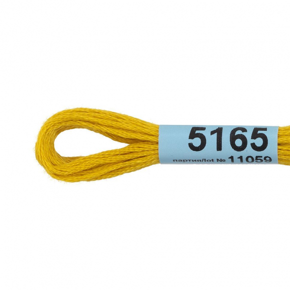 Нитки для вышивания Gamma мулине (3173-6115) 100% хлопок 24 x 8 м цв.5165 ярк.желтый