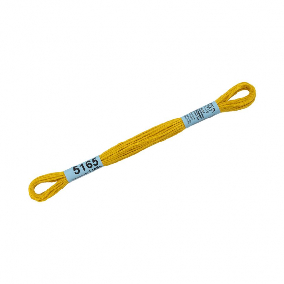 Нитки для вышивания Gamma мулине (3173-6115) 100% хлопок 24 x 8 м цв.5165 ярк.желтый