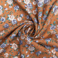 Ткань Твил 140 г/м? 100% вискоза шир.145 см арт.Р.33896.04 цв.04 теракотовый рул.25м