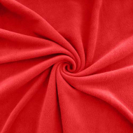 Ткань флис 2-х сторонний МТ-250-327.27 250 г/м? 100% ПЭ шир.150см  цв.160 яр.красный рул.25-27 кг