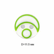 Пуговицы полиэстер CY 3235 цв.зеленый 18L-11мм, 2 прокола, 1 000 шт