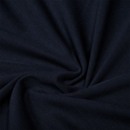 Ткань трикотаж Рибана с лайкрой 215г пенье 80-90см т.синий 19-3921 рул.15-80м