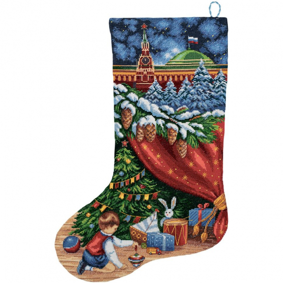 Набор для вышивания PANNA арт. PR-7252 Сапожок с Кремлем 26х40,5 см