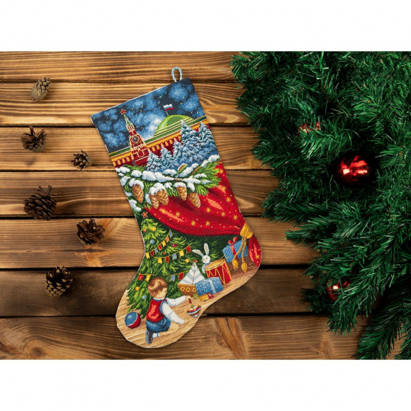 Набор для вышивания PANNA арт. PR-7252 Сапожок с Кремлем 26х40,5 см