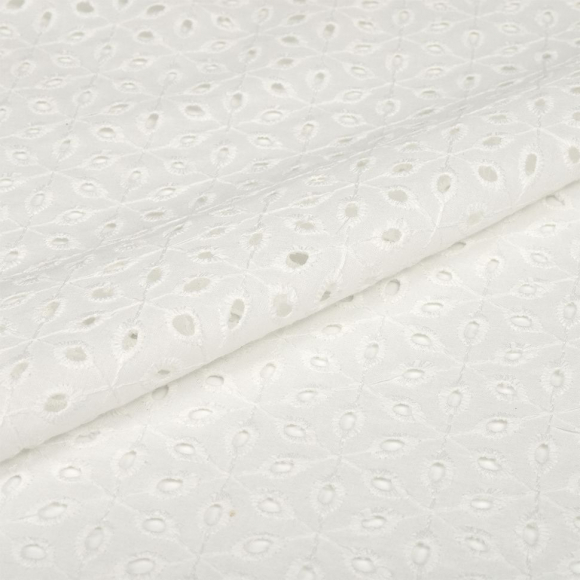 Ткань шитье TBY-8058-01 100г/м2 100% хлопок шир.150см цв.белый уп.3м