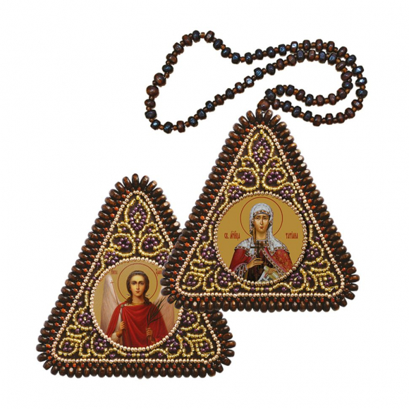 Набор для вышивания НОВА СЛОБОДА арт.ТР1237 Св. Мц. Татиана и Ангел Хранитель 7х7 см