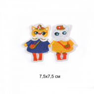 Термоаппликации арт.TBY.2286 Кошки 7,5х7,5см, уп.10шт