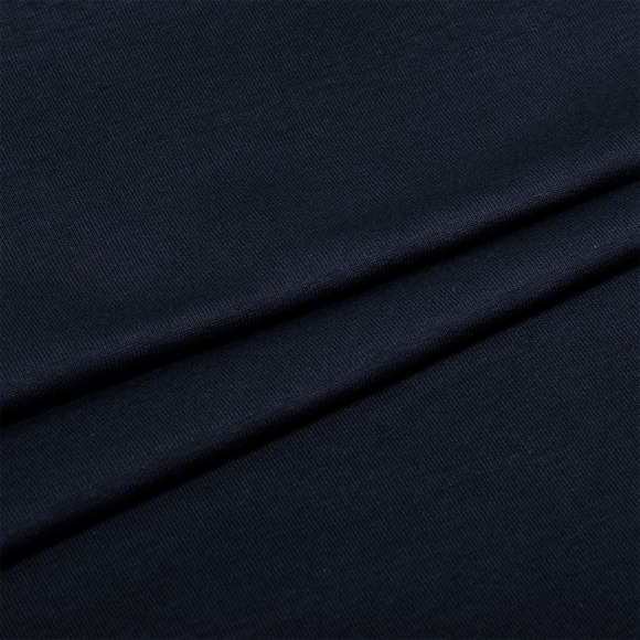 Ткань трикотаж Футер 2х нитка петля с лайкрой 240г пенье 180см т.синий 19-4023 уп.10м