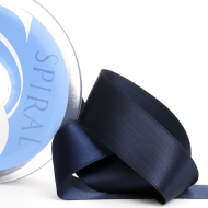 Лента атласная двусторонняя SAFISA, 50 мм, 25 м, цвет 15, синий темный