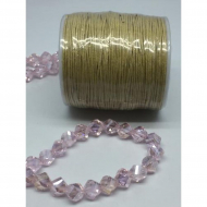 Шнур вощеный 1мм, 100% хлопок цв. 278 бежевый уп.100м