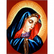 Канва жесткая с рисунком "Святая дева "