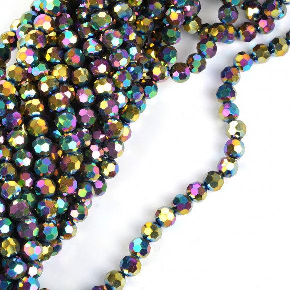 Бусины граненые Рондель (стекло) на нитях арт.TBY-R-2 8х6мм отвер.2мм цв.82 мульти уп.50х72 бусины Бусины граненые Рондель (стекло) на нитях арт.TBY-R-2 8х6мм отвер.2мм цв.82 мульти уп.50х72 бусины