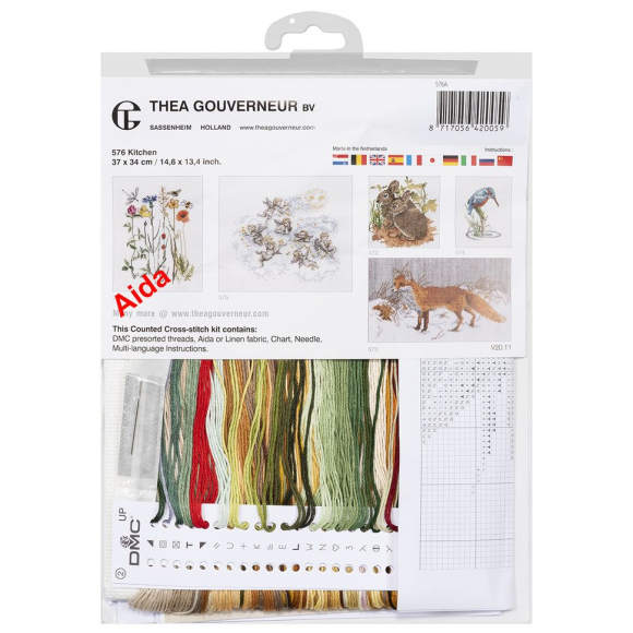 166456_Набор для вышивания "Кухня", канва Aida 14 ct