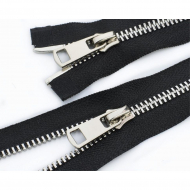 Молния металл №5СТ никель два замка 110см цв.D580 черный