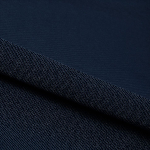 Ткань трикотаж Футер 2х нитка петля 70%хл 25%пэ 5%спан 220г 160см S196/S058 т.синий уп.3м