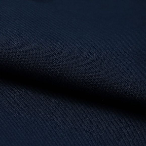 Ткань трикотаж Футер 2х нитка петля 70%хл 25%пэ 5%спан 220г 160см S196/S058 т.синий уп.3м