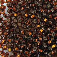 Бисер Preciosa №10, 5 г., цвет №17110 коричневый с серебряным прокрасом прозрачный