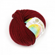 Пряжа для вязания ПЕХ Детский каприз тёплый (50% мериносовая шерсть, 50% фибра) 10х50г/125м цв.007 бордо